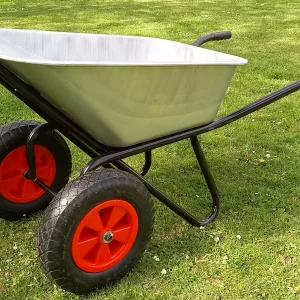 Brouette 2 roues 110L Galvanisé Grand Volume