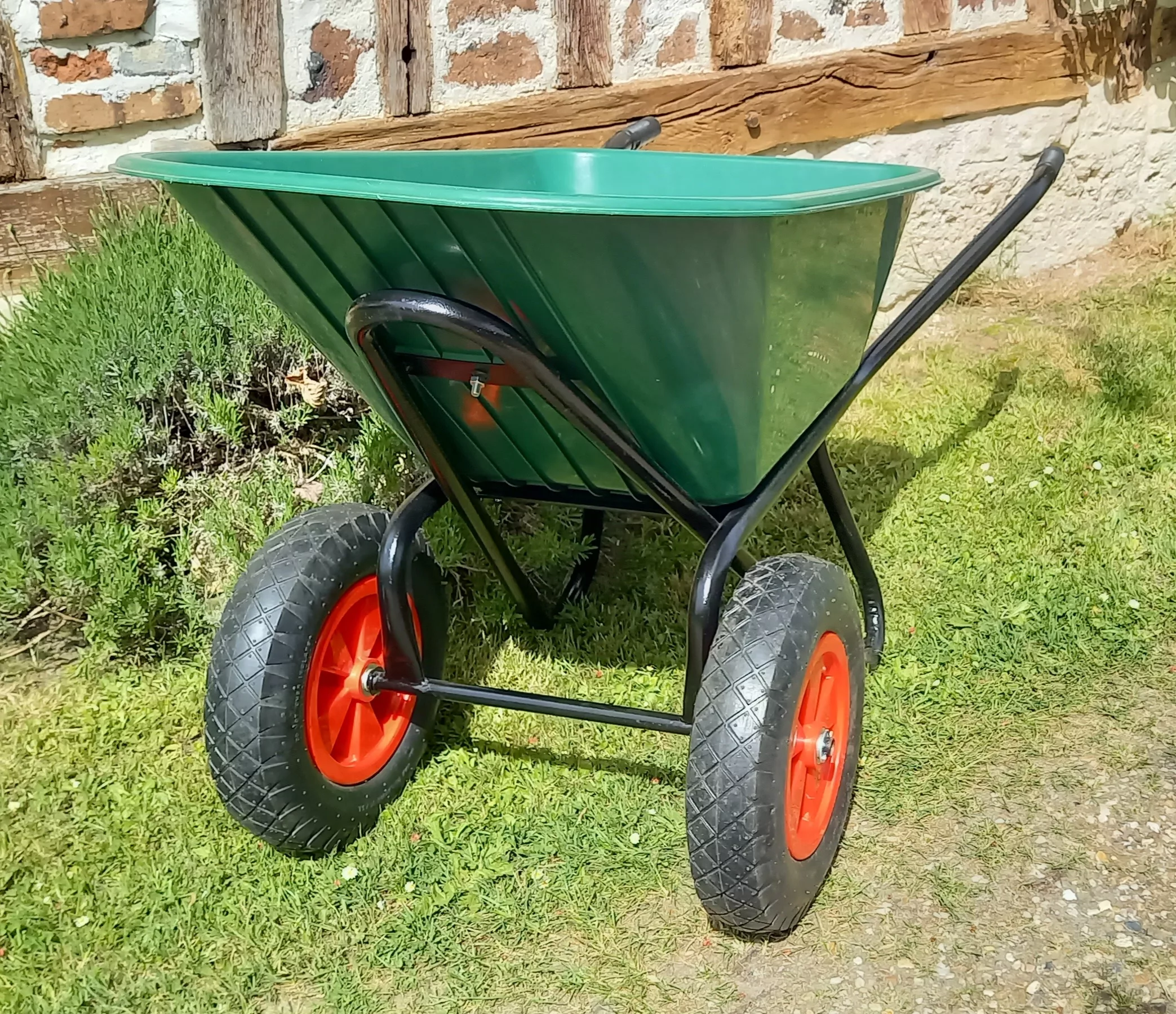 Brouette à 2 roues 110L polypro