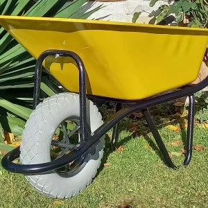 Brouette 110L cuve peinte pied tubulaire
